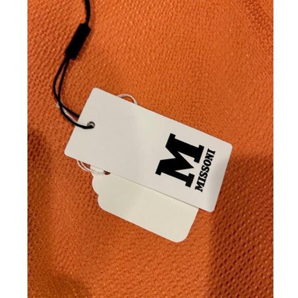 M Missoni Orange Peach Texture 100% Silk Tier Flowy Skirt Women IT 40 US Size 4 - Picture 5 of 11